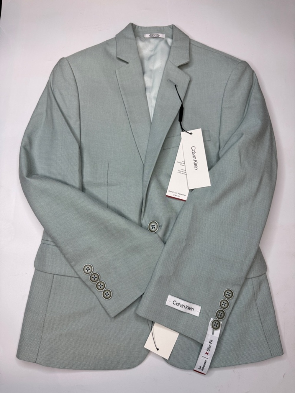 Calvin Klein Boys' Slim-Fit Stretch Suit Jacket -Dark Sage